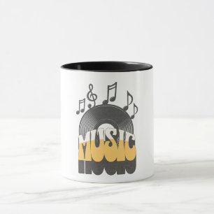 Caneca Texto musical com vinil record