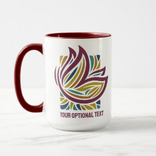 Caneca Texto Opcional da Borboleta Estilizada