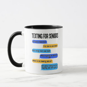 Caneca Texto para Mais velho Código de Texto de Reforma E