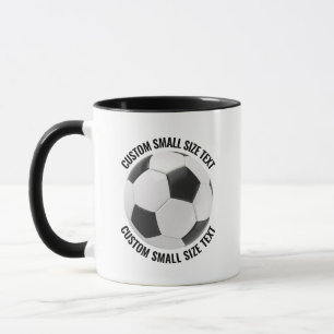 Caneca Texto Pequeno BLACK Combo 11oz Futebol Personaliza