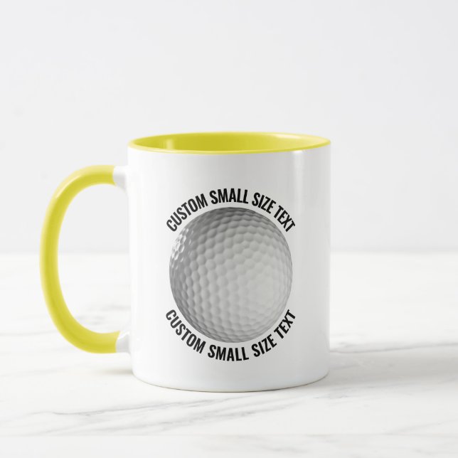 Caneca Texto Pequeno YELLOW Combo 11oz Golf Personalizado (Esquerda)