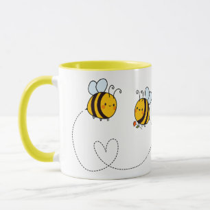 Caneca Texto Personalizado Abelhas Felizes
