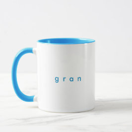 Caneca Texto Personalizado Azul do Céu Minimizado Branco