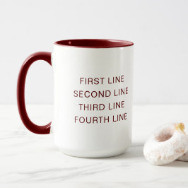 Caneca Texto Personalizado Combo Marrom 15 oz