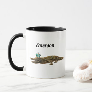 Caneca Texto Personalizado   Croc Real   Jewel Alligator