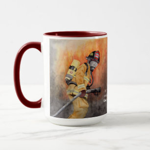 Caneca Texto personalizado do Firefighter Station Number 