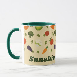 Caneca Texto Personalizado do Sunshine e Vegggies