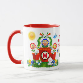 Caneca Texto Personalizado Flor Emoji Flor de Miúdo