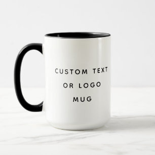 Caneca Texto Personalizado Ou Mug De Logotipo Minimalista