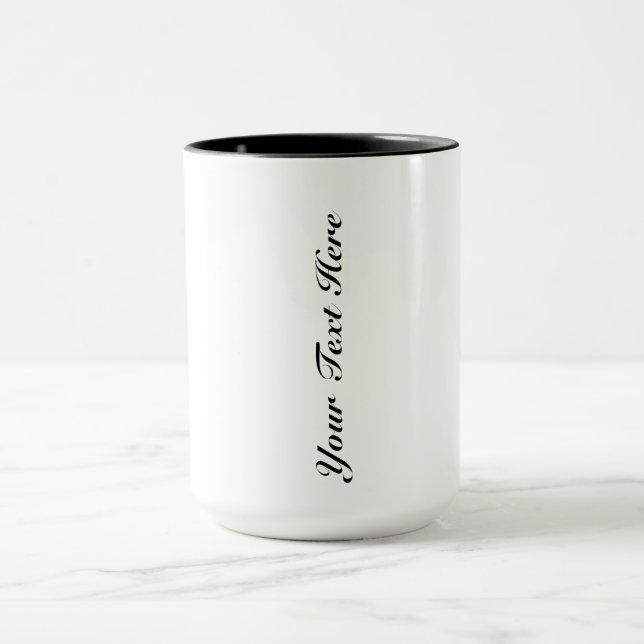 Caneca Texto personalizável Estilo de Combinação Café Mug (Centro)