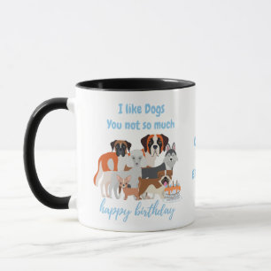 Caneca Texto Personalizável - Eu Gosto De Cachorros Você 