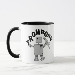 Caneca Texto Robô Trombone