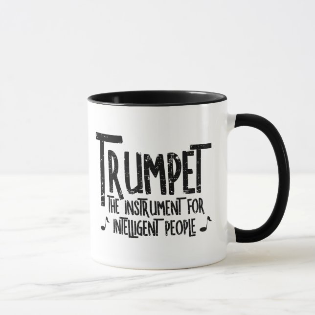 Caneca Texto Rough de Trompete Inteligente (Direita)