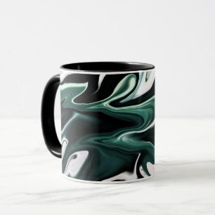 Caneca textura abstrato elegante do fluxo líquido de má
