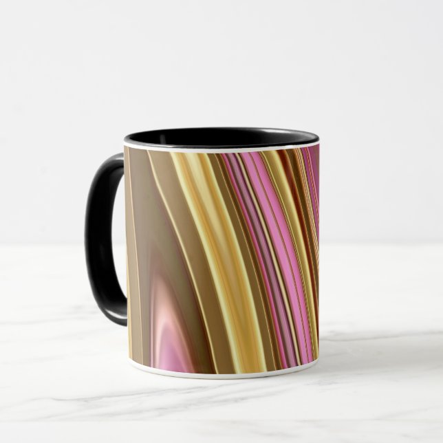 Caneca Textura de mármore líquido fluido abstrato e elega (Frente Esquerda)