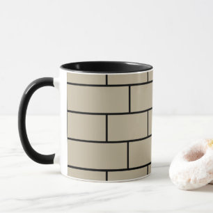 Caneca Textura de Parede de Tijolo