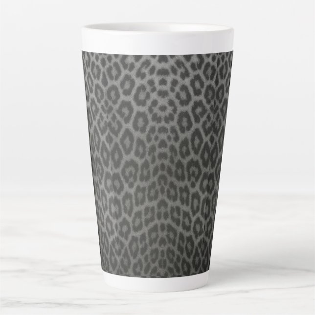 Caneca Textura e Padrão de Pele de Leopardo  (Frente)