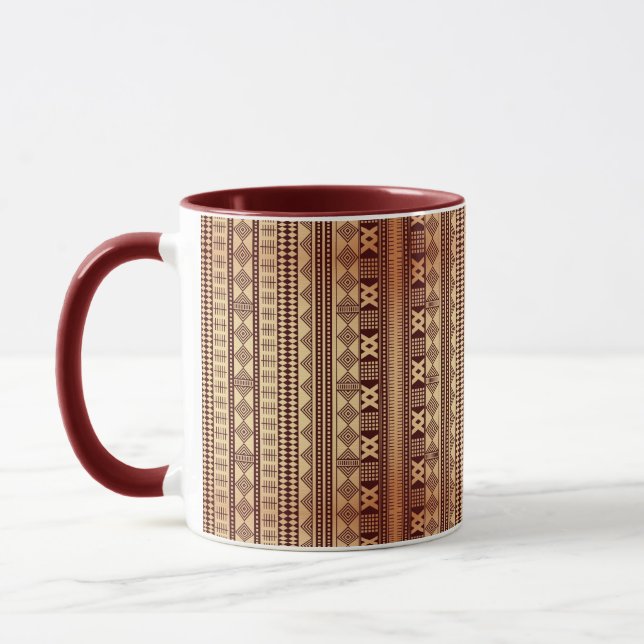 Caneca Textura étnica de Brown (Esquerda)