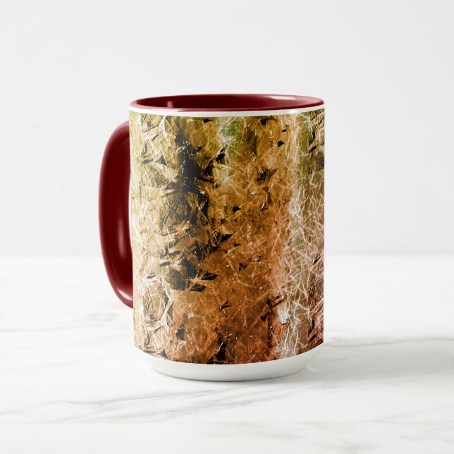 Caneca Textura fibrosa envelhecida e sujeira ou queimada (Frente Esquerda)