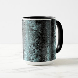 Caneca Textura fibrosa estranha em azul claro e preto