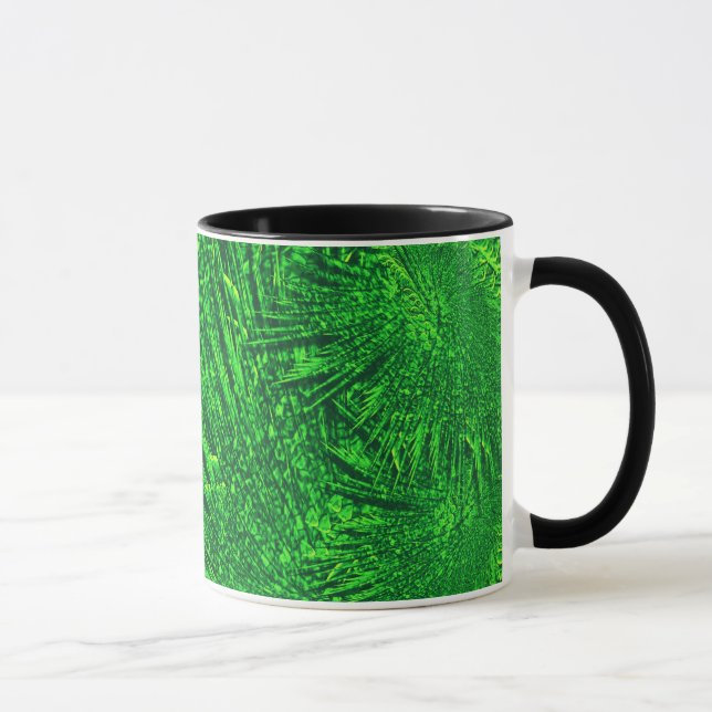 Caneca Textura verde do fractal (Direita)