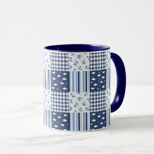 Caneca Texturas Azuis