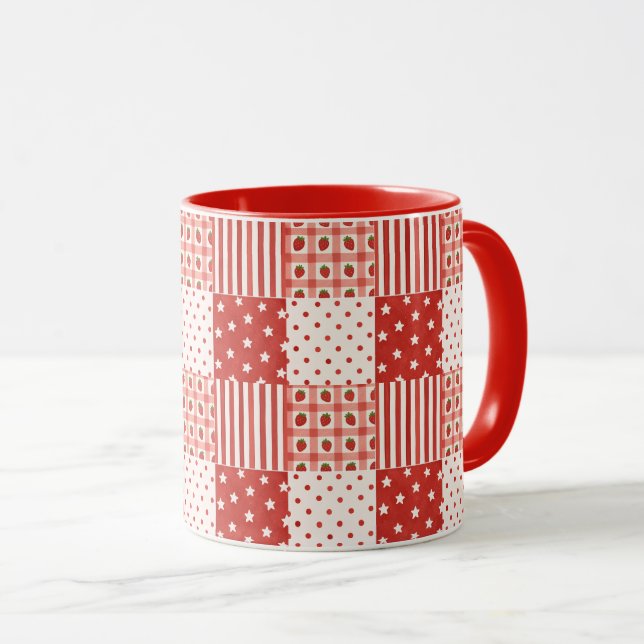 Caneca Texturas Vermelhas (Frente Esquerda)