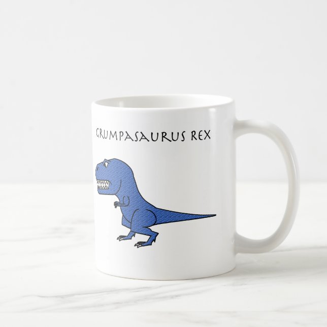 Caneca Textured azul de Grumpasaurus Rex (Direita)