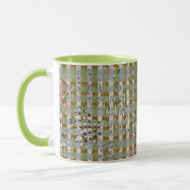 Caneca Textured Pointillism Grid Pattern Artwork