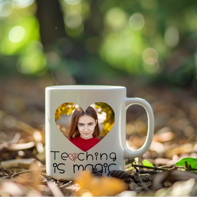 Caneca Thank You Teacher with Custom Photo (Criador carregado)
