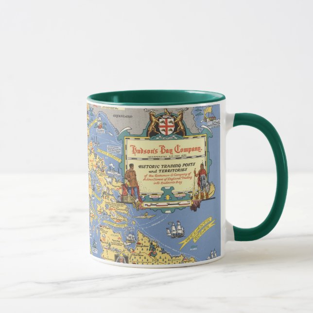 Caneca The Bay Company - Mapa do Canadá (Direita)