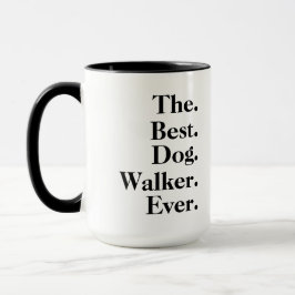 Caneca  'The Best Dog Walker Ever' Playful Fun Gift 