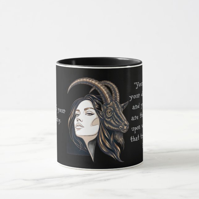 Caneca The Capricorn Lady: Luxury Two-Tone Mug (Centro)