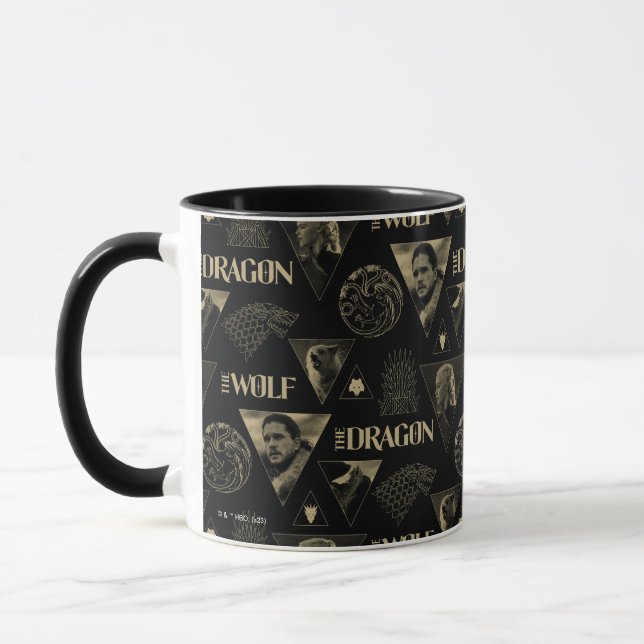 Caneca The Dragon and The Wolf Daenerys & Jon Pattern (Esquerda)