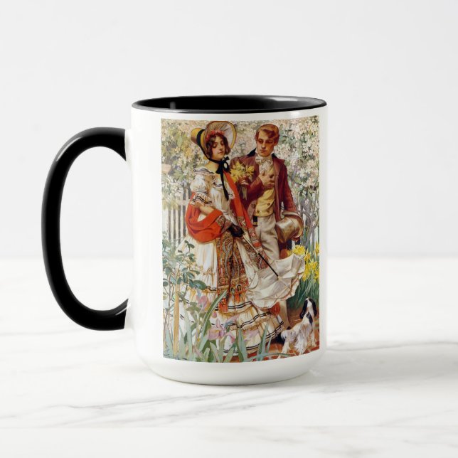 Caneca The Garden Walk, 1904 por J. C. Leyendecker (Esquerda)