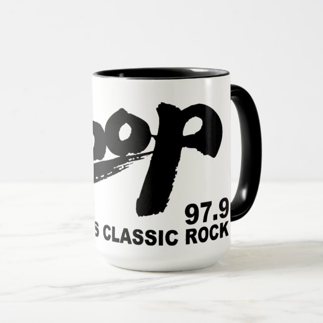 Caneca The Loop 97.9 FM Chicago Classic Rock v1 (Frente Esquerda)
