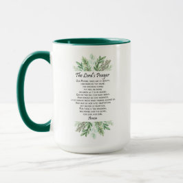 Caneca The Lord's Prayer with Greenery ~ Matthew 6:9-13