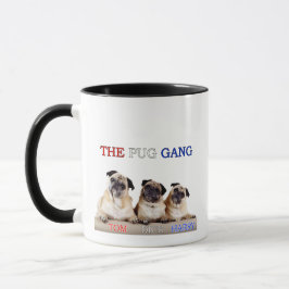 Caneca The Pug Gang Coffee Mug Tom, Dick & Harry