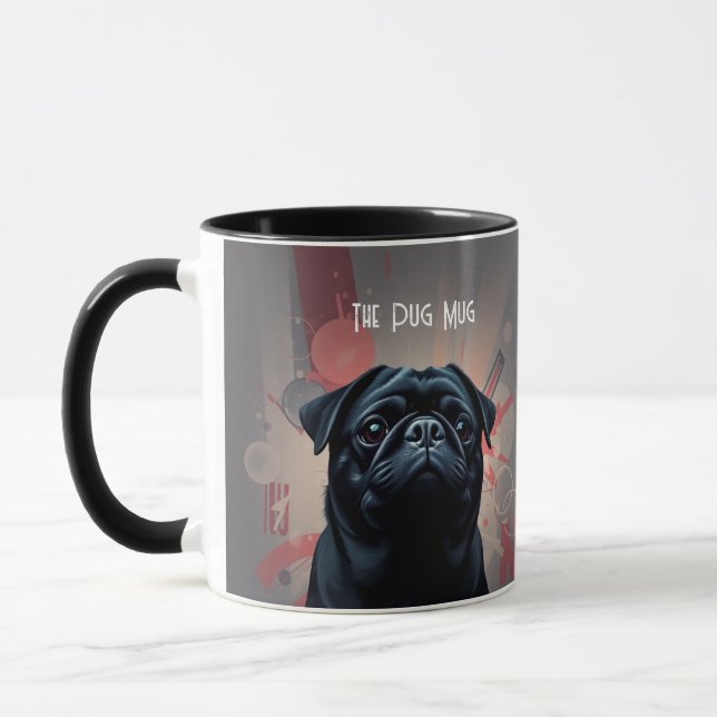 Caneca "The Pug Mug"- Pug Dog Coffee Mug (Esquerda)