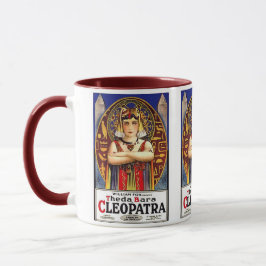 Caneca Theda Bara como Cleópatra Vintage Movie