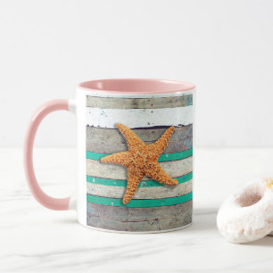 Caneca Theme Starfish Rustic Casamento