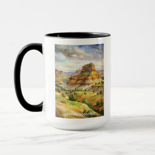 Caneca Theodore Roosevelt National Park Watercolor