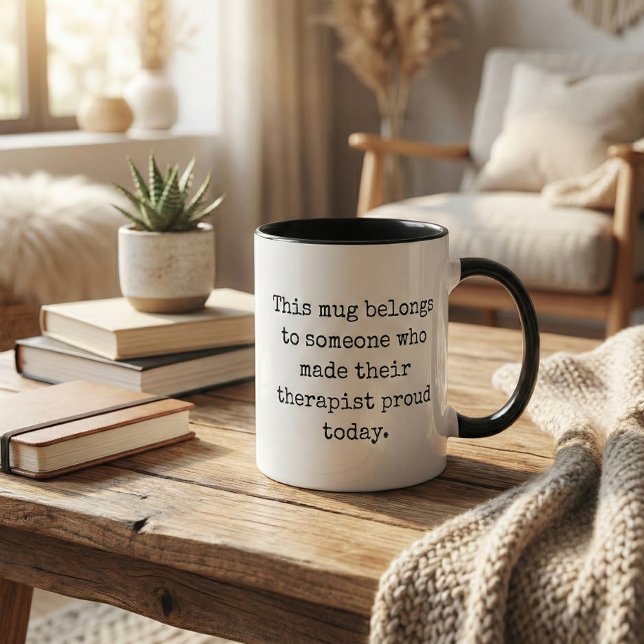 Caneca Therapy Humor Mental Health Sarcastic Quote (Criador carregado)