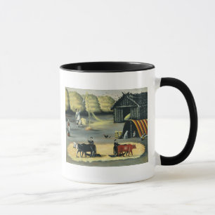 Caneca Threshing o assoalho em um país Georgian