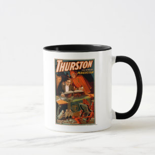 Caneca Thurston o grande mágico com mágica do diabo
