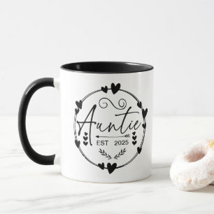Caneca Tia Est 2025 Anúncio de Gravidez Tia Divertida