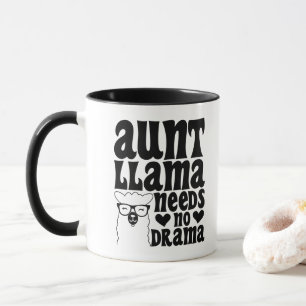 Caneca Tia Lhama Não Precisa de Drama Tia Tipografia Mode
