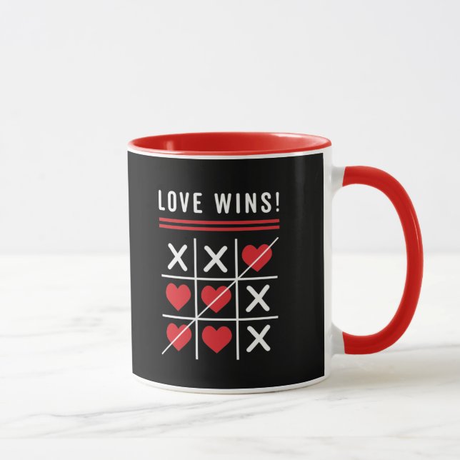 Caneca Tic Tac Toe Love ganha Dia de os namorados de aniv (Direita)