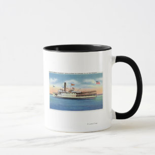 Caneca Ticonpeta Navio a vapor Saindo de Port Burlington,