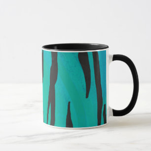 Caneca Tiger Black and Teal Impressão